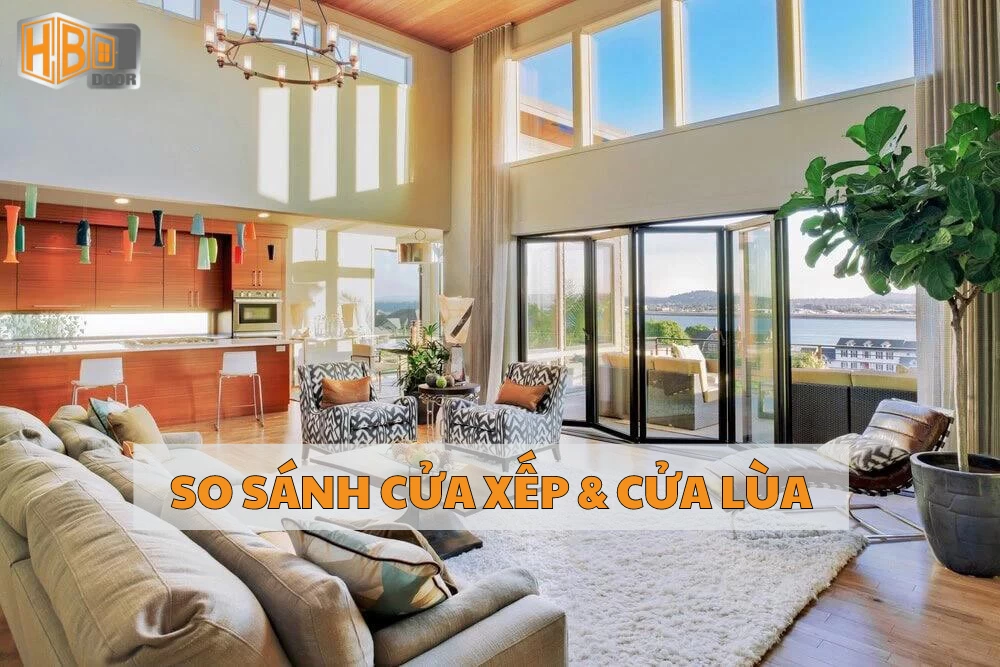 So sánh cửa xếp và cửa lùa